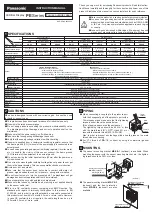 Panasonic PE Series Instruction Manual preview