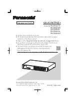 Preview for 1 page of Panasonic PN25168-NZ Installation Manual