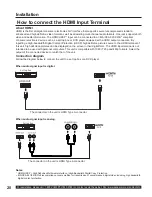 Preview for 20 page of Panasonic PT-50LC14 - 50" Rear Projection TV Operating Instructions Manual