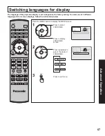 Preview for 67 page of Panasonic PT-50LC14 - 50" Rear Projection TV Operating Instructions Manual