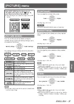 Preview for 37 page of Panasonic PT-AH1000E Operating Instructions Manual