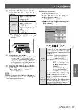 Preview for 49 page of Panasonic PT-AH1000E Operating Instructions Manual