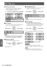 Preview for 52 page of Panasonic PT-AH1000E Operating Instructions Manual