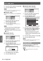 Preview for 54 page of Panasonic PT-AH1000E Operating Instructions Manual