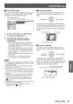 Preview for 61 page of Panasonic PT-AH1000E Operating Instructions Manual