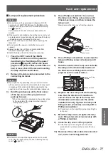 Preview for 77 page of Panasonic PT-AH1000E Operating Instructions Manual