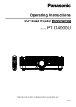 Panasonic PT-D4000E Operating Instructions Manual preview