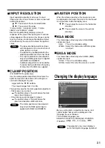 Preview for 31 page of Panasonic PT D4000E Operating Instructions Manual