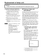 Preview for 98 page of Panasonic PT-D7000E Operating Instructions Manual