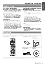 Preview for 11 page of Panasonic PT-FW100NTE Operating Instructions Manual