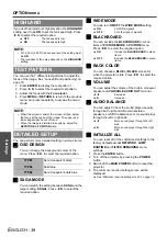 Preview for 38 page of Panasonic PT-FW100NTE Operating Instructions Manual