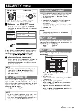 Preview for 39 page of Panasonic PT-FW100NTE Operating Instructions Manual