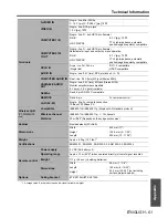 Preview for 61 page of Panasonic PT-FW300E Operating Instructions Manual