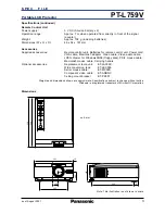 Preview for 3 page of Panasonic PT-L759V Spec File