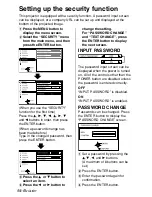 Preview for 54 page of Panasonic PT-LB55NTE Operating Instructions Manual