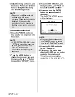 Preview for 62 page of Panasonic PT-LB55NTE Operating Instructions Manual