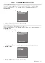 Preview for 71 page of Panasonic PT-REQ12 Series Operating Instructions Manual