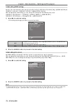 Preview for 72 page of Panasonic PT-REQ12 Series Operating Instructions Manual