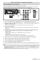 Preview for 75 page of Panasonic PT-REQ12 Series Operating Instructions Manual