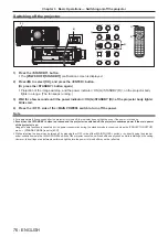 Preview for 76 page of Panasonic PT-REQ12 Series Operating Instructions Manual