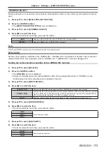 Preview for 173 page of Panasonic PT-REQ12 Series Operating Instructions Manual