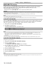 Preview for 192 page of Panasonic PT-REQ12 Series Operating Instructions Manual