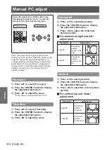 Preview for 40 page of Panasonic PT-TW231RE Operating Instructions Manual