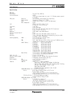 Preview for 2 page of Panasonic PT-VW440 Specifications