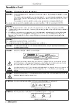 Preview for 4 page of Panasonic PT-VZ585N Operating Instructions Manual