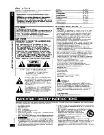 Preview for 2 page of Panasonic PT750 - SC Home Theater System Operating Instructions Manual