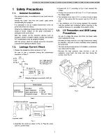 Preview for 5 page of Panasonic PTL711XU - LCD PROJECTOR Operating Instructions And Service Manual