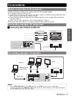 Preview for 17 page of Panasonic PTLW80NTU - LCD PROJECTOR - MULTI LANGUAGE Operating Instructions Manual