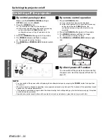 Preview for 20 page of Panasonic PTLW80NTU - LCD PROJECTOR - MULTI LANGUAGE Operating Instructions Manual