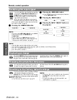 Preview for 24 page of Panasonic PTLW80NTU - LCD PROJECTOR - MULTI LANGUAGE Operating Instructions Manual