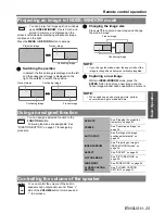 Preview for 25 page of Panasonic PTLW80NTU - LCD PROJECTOR - MULTI LANGUAGE Operating Instructions Manual