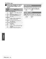 Preview for 34 page of Panasonic PTLW80NTU - LCD PROJECTOR - MULTI LANGUAGE Operating Instructions Manual