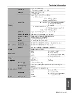 Preview for 51 page of Panasonic PTLW80NTU - LCD PROJECTOR - MULTI LANGUAGE Operating Instructions Manual