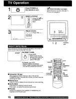 Preview for 10 page of Panasonic PV-C1321A Operating Instructions Manual