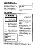 Preview for 2 page of Panasonic PV-DV950 Operating Instructions Manual