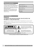 Preview for 2 page of Panasonic PV-GS16 - Mini Dv Digital Video Camcorder Operating Instructions Manual