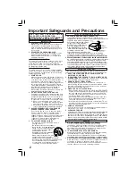 Preview for 2 page of Panasonic PV-V4622-K Operating Instructions Manual