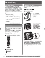 Preview for 2 page of Panasonic PV20DF64 - MONITOR/DVD COMBO Operating Instructions Manual