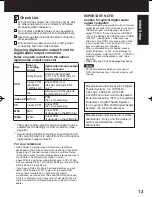 Preview for 13 page of Panasonic PVDF2003 - TV/VCR/DVD COMBO Operating Instructions Manual