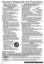 Preview for 2 page of Panasonic Quasar Omnivision VHQ040M Operating Instructions Manual