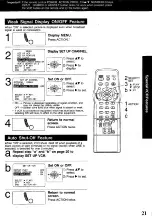 Preview for 21 page of Panasonic Quasar Omnivision VHQ040M Operating Instructions Manual