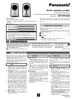 Preview for 1 page of Panasonic RP-SP1000 Operating Instructions Manual