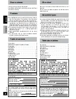 Preview for 2 page of Panasonic RP-WF930-S Operating Instructions Manual