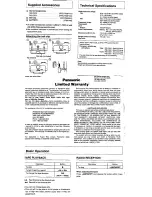 Preview for 3 page of Panasonic RQ-E30V Operating Instructions Manual