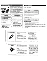 Preview for 3 page of Panasonic RQ-SW30 Operating Instructions Manual