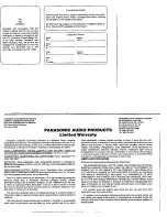 Preview for 6 page of Panasonic RQ-SW30 Operating Instructions Manual